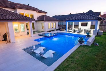 a beautiful house with swimming pool 