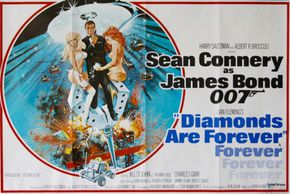 James Bond Diamonds Are Forever movie poster