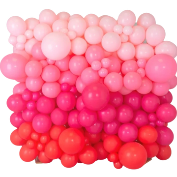 balloon arch, organic balloons, balloon wall