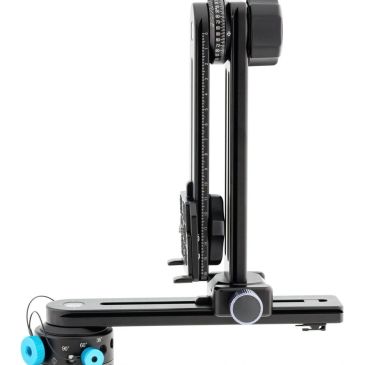 Black adjustable camera bracket for precise positioning.