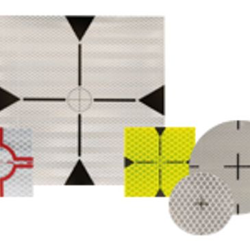 Various calibration targets with geometric patterns.