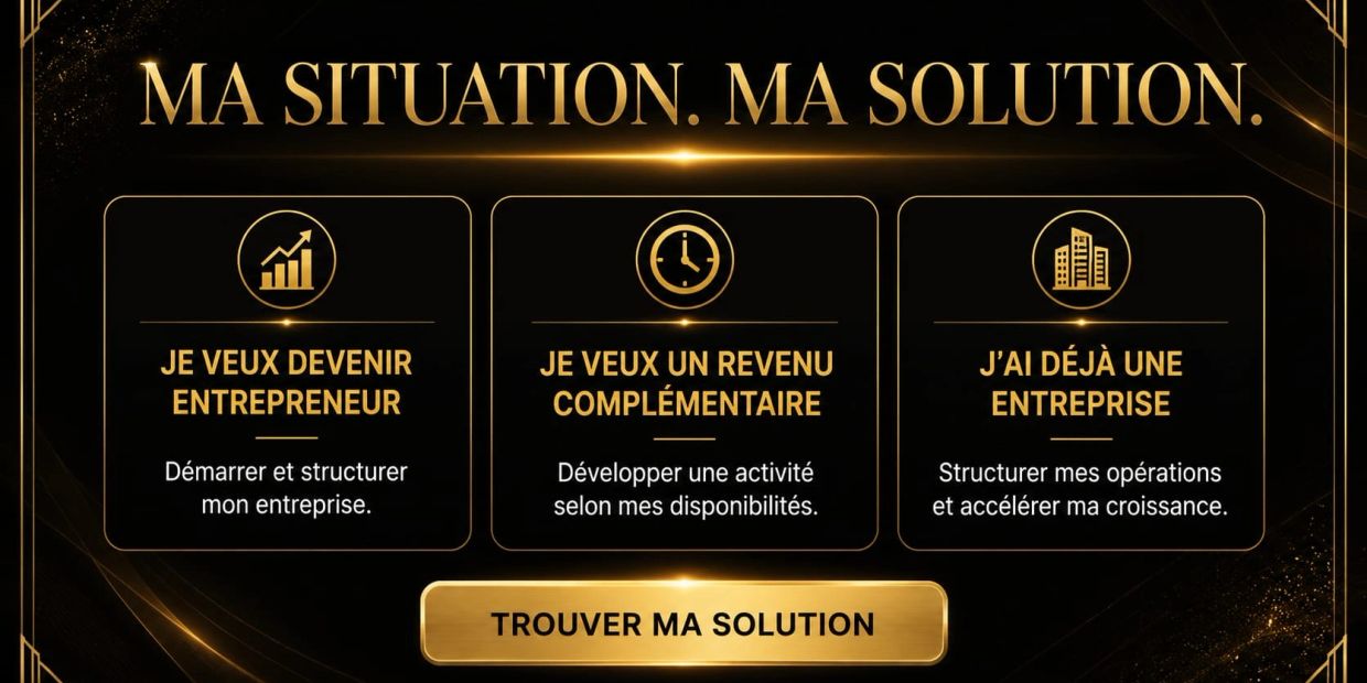 Options pour devenir entrepreneur ou développer une entreprise.