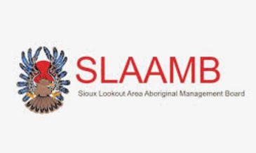 Logo of Sioux Lookout Area Aboriginal Management Board (SLAAMB) with a colorful eagle design.