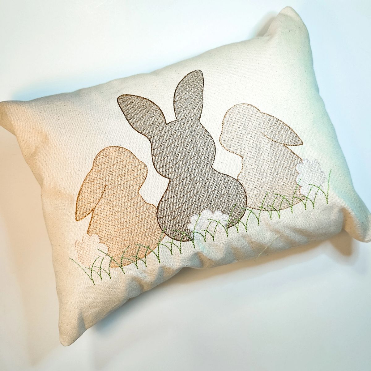 Three bunnies 12 x 16 pillow covers