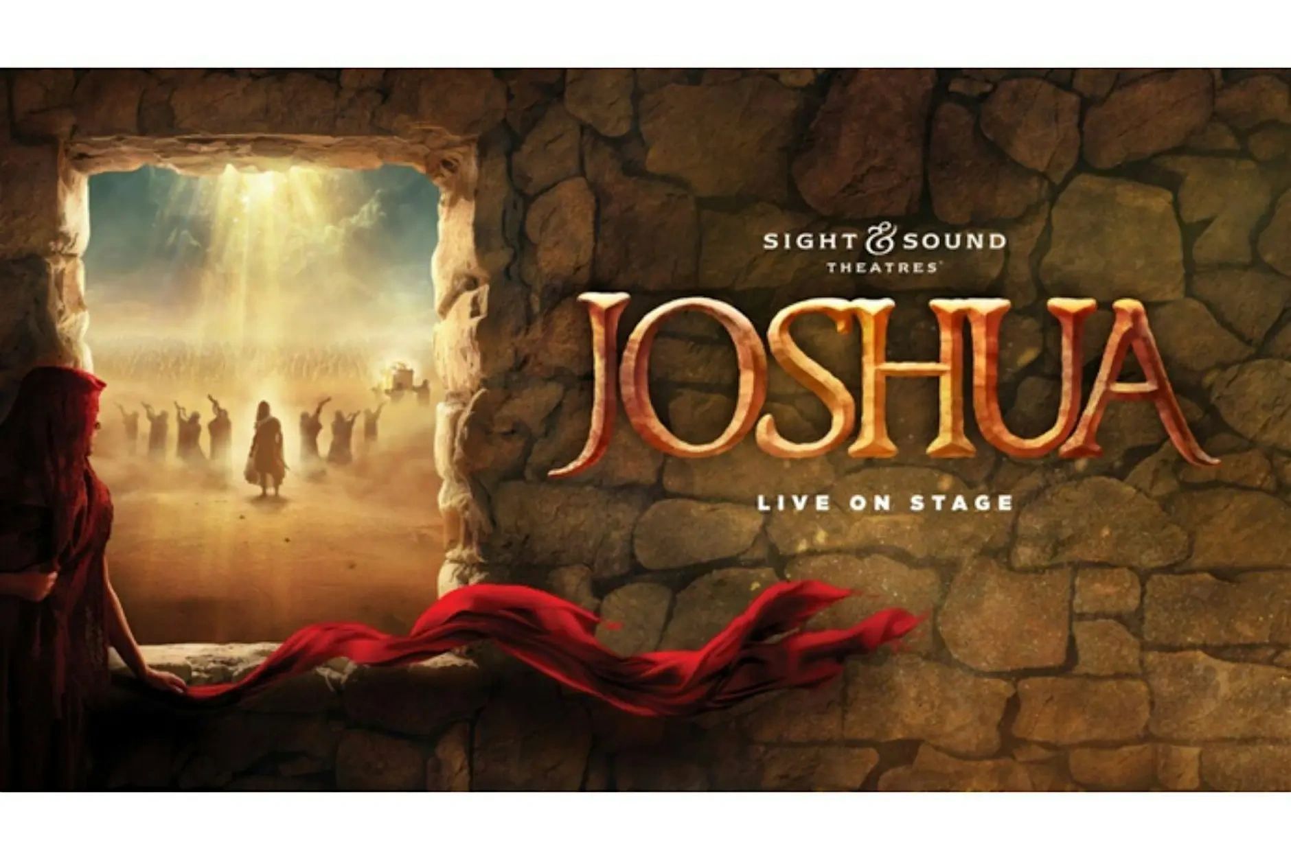 Promotional poster for "Joshua" live stage show by Sight &amp; Sound Theatres.