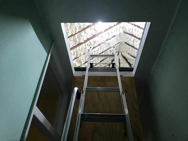 Loft ladder provided for ease of access to a fully boarded loft insulated with H2 Foam Lite.