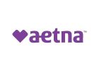 Aetna logo in purple with a heart symbol.