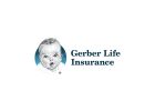 Gerber Life Insurance logo with baby's face and text.