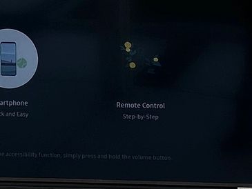 Remote control option on a device screen.