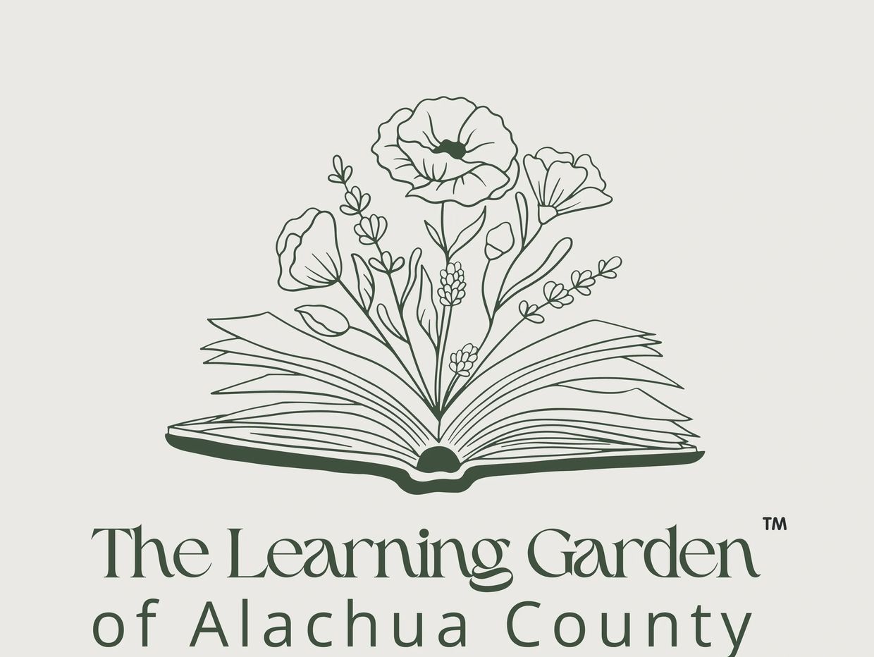 This is the official logo for The Learning Garden of Alachua County.