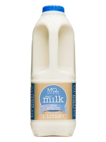 1 Litre Whole Milk Organic Poly Carton