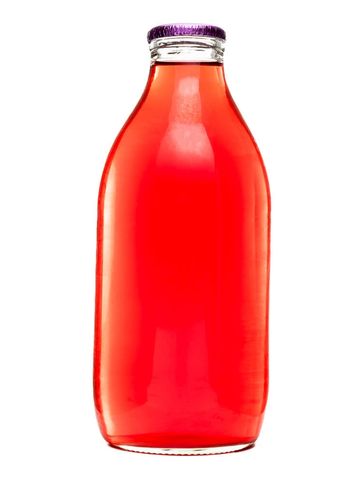 Cranberry juice in glass bottle