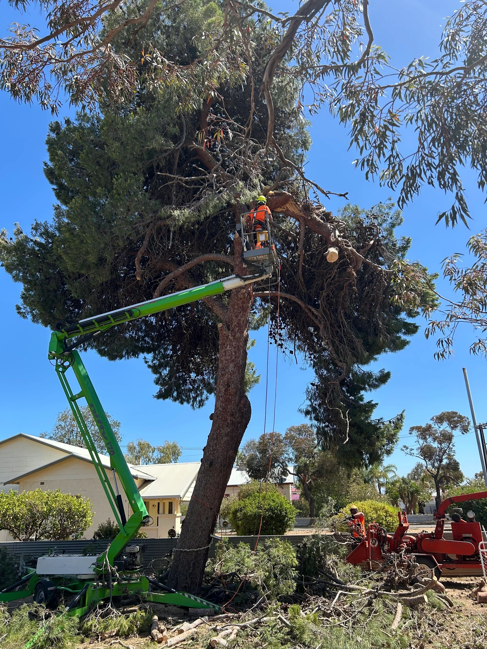 Cleaning up some storm damage  in Port Pirie 