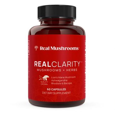 Real Mushrooms RealClarity - Lion's Mane, Ashwagandha, Rhodiola and Bacopa Cognition & Focus
†