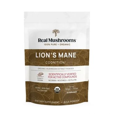 Real Mushrooms Lion’s Mane Mushroom Powder Cognition & Focus†
As life speeds up and our brains age, 