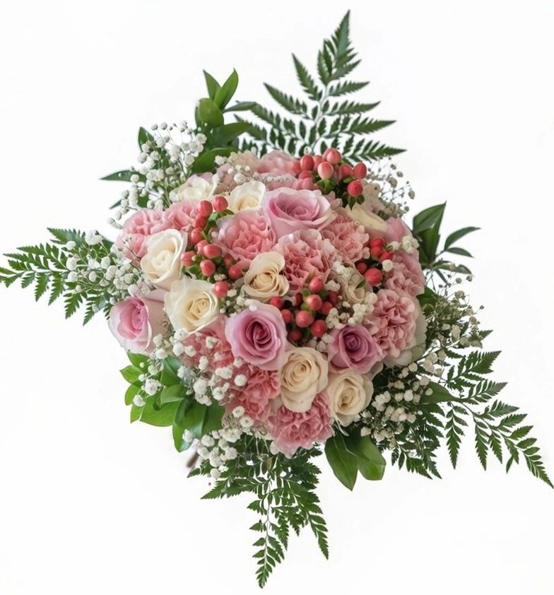 pink-white-rose-classic-bridal-bouquet