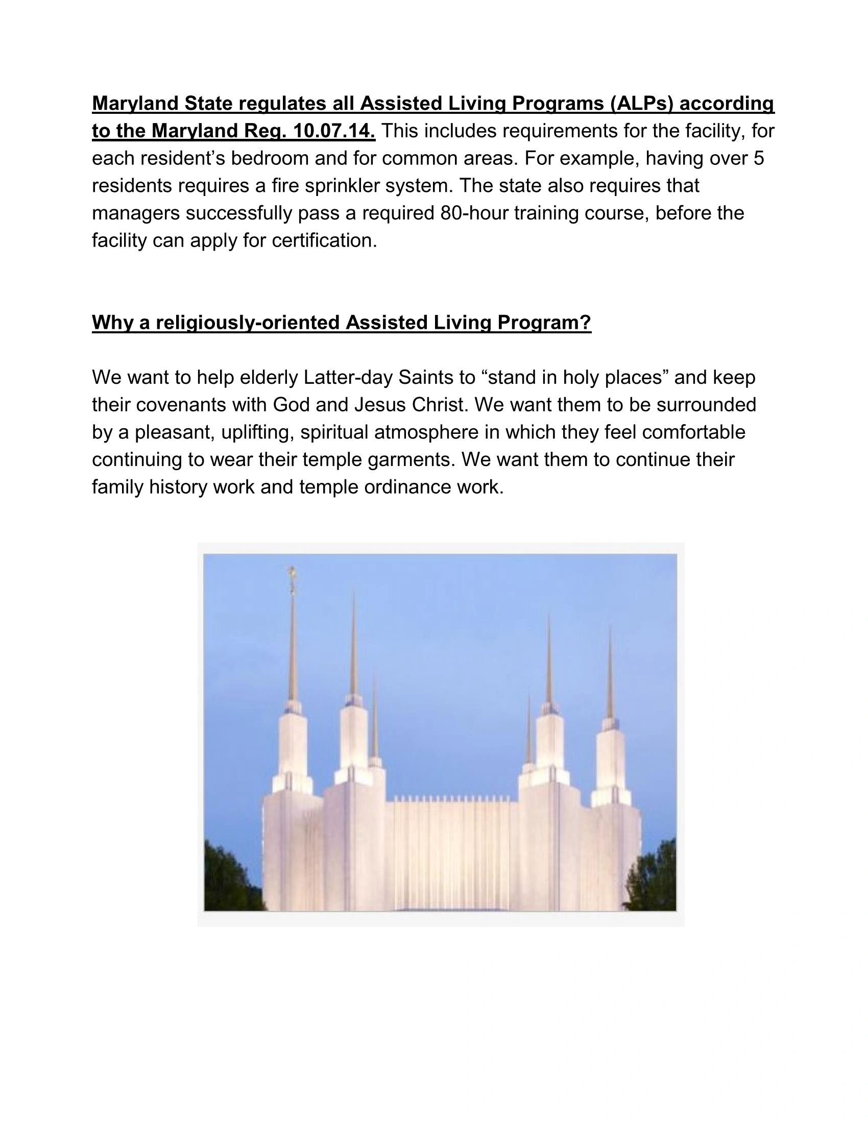 Latter-day Saints temple with six spires under a clear sky during twilight.