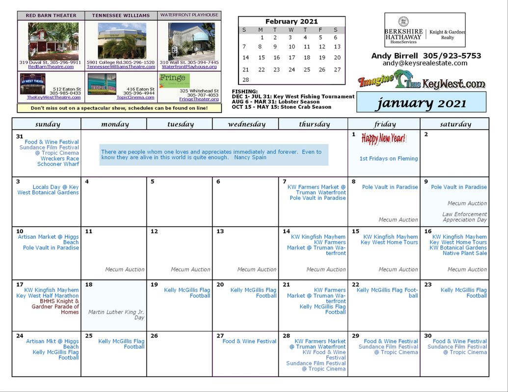 Key West Calendar Of Events 2022 - December Calendar 2022