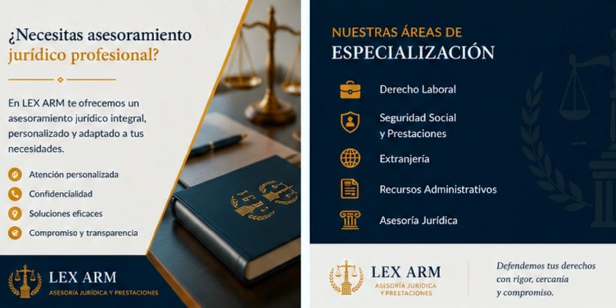 Publicidad de servicios legales profesionales de Lex Arm.