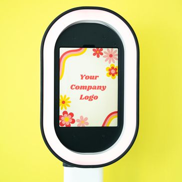 Thee Social Media photo booth displaying "Your Company Logo"