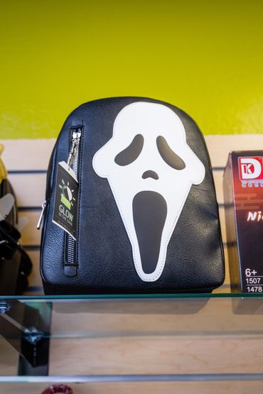 Loungefly backpack of Ghostface from Scream