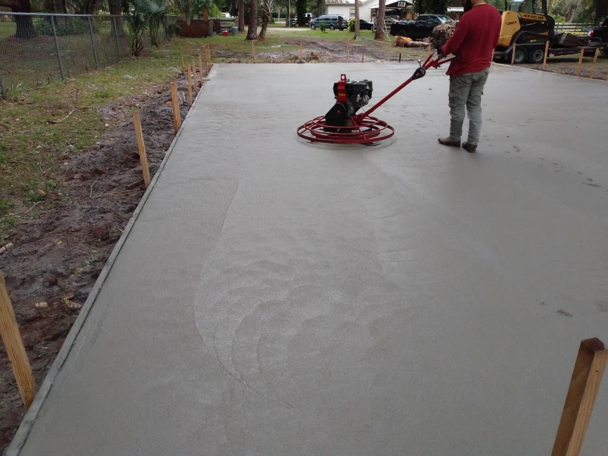 Awesome concrete pour today with over 30 yards/zip code 34221 midsized