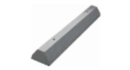 A long, rectangular gray metal beam with holes along its length.