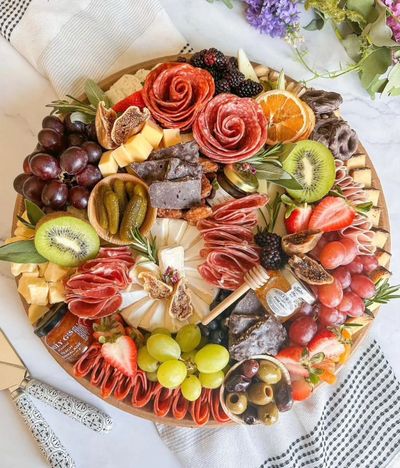 Amayesing Graze Charcuterie Board created for a Corporate Catering Event in Lansing Michigan.