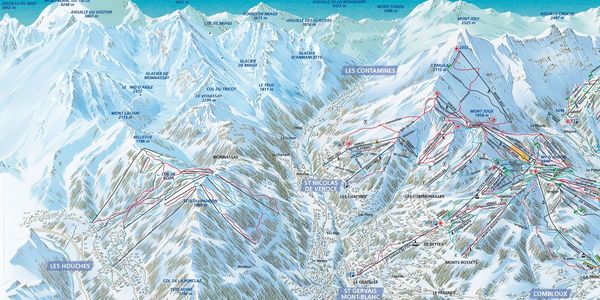 St Gervais Mont-Blanc Piste Map