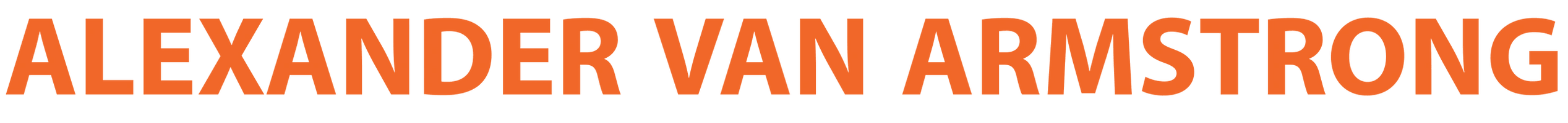 ALEXANDER 
VAN ARMSTRONG
