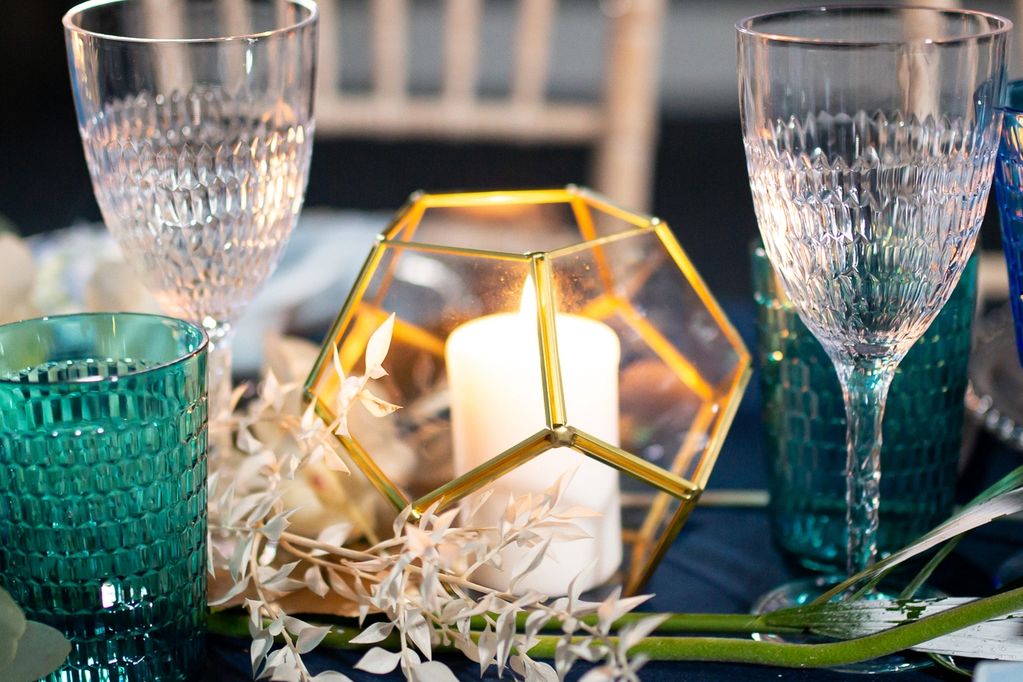Geometric Glass Candle Holder
Wedding table decor
Wedding table centre pieces