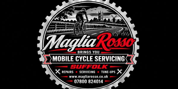 Logo for Maglia Rosso mobile cycle servicing in Suffolk.