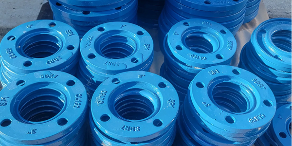 Blue Epoxy Coated HDPE Flange Rings