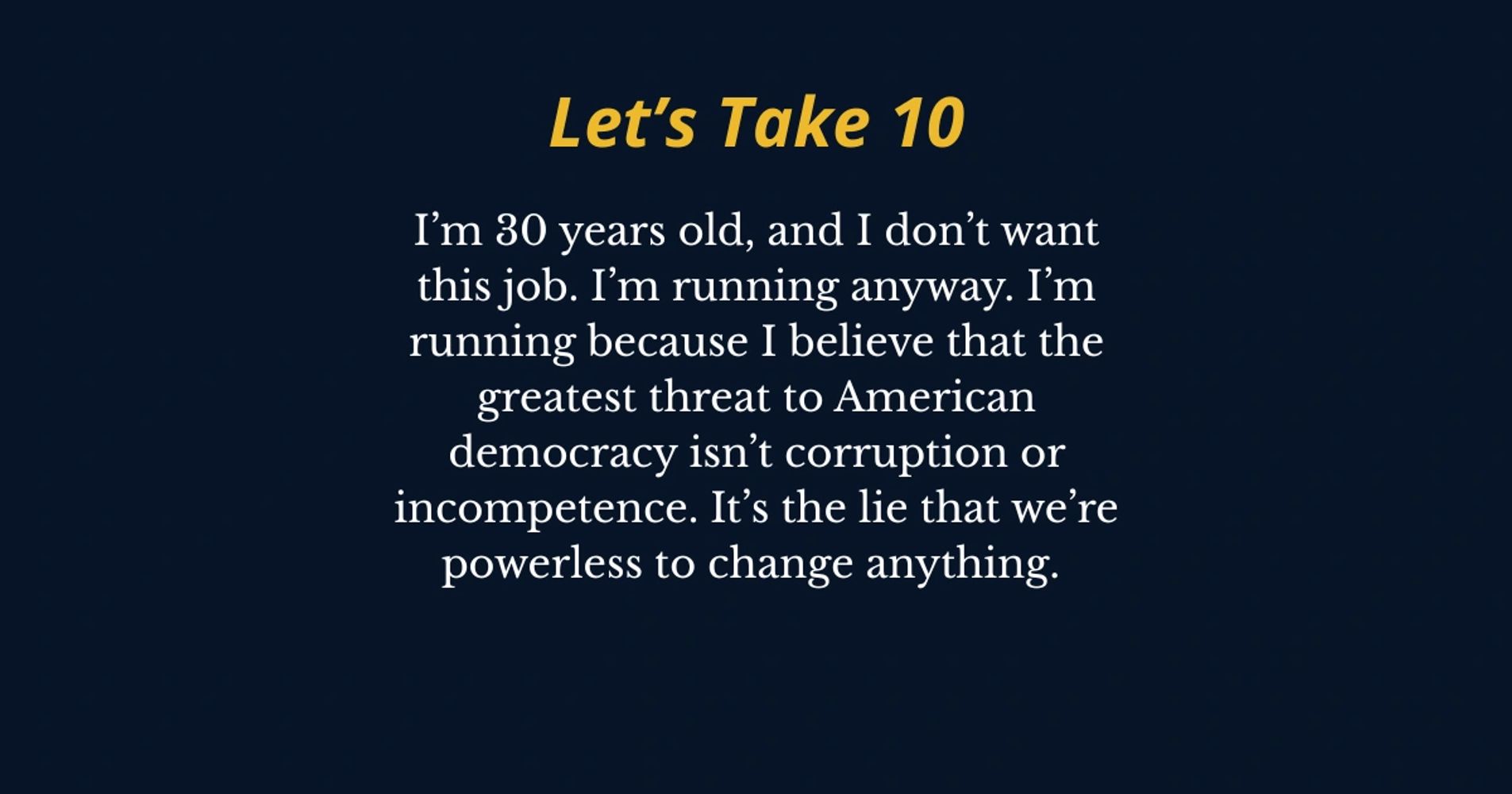 Let's take 10 quote from Adam
