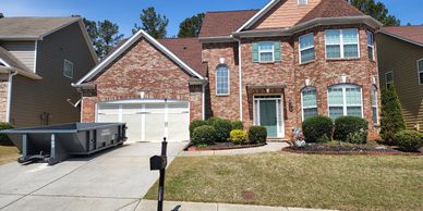 10 yard dumpster at a house in Buford, Ga