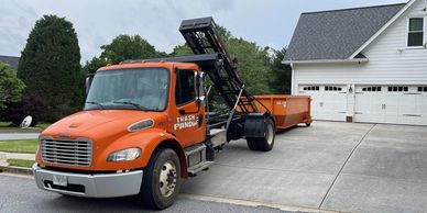 delivering a 15 yard dumpster rental