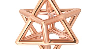 18K Rose Gold Plated 3D Star of David Pendant Necklace, a perfect Jewish holiday gift.