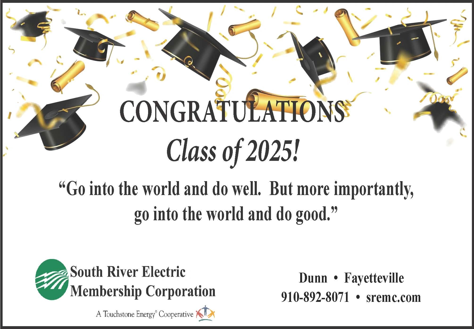 Congratulations to the Class of 2025 from South River Electric!
