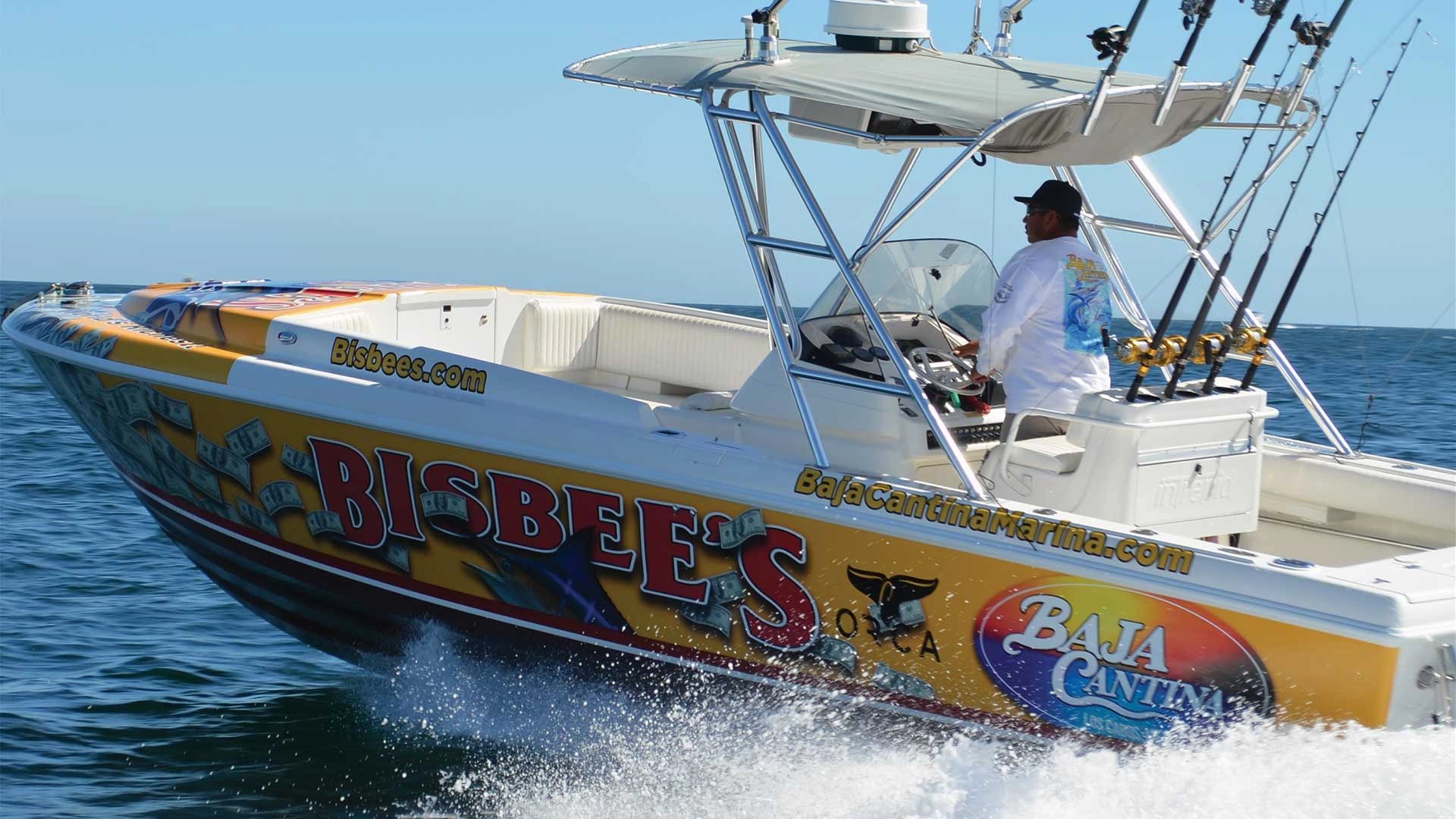 Bisbee's Black & Blue and Los Cabos Offshore Official Start Boat and Baja Cantina boat charters