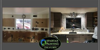 Kitchen remodel, Kitchen cabinet install, Kitchen Backsplash install