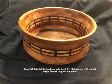 A food safe mahogany bowl