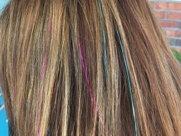 multicolor fairy hair, glitter hair extensions, sparkle hair 