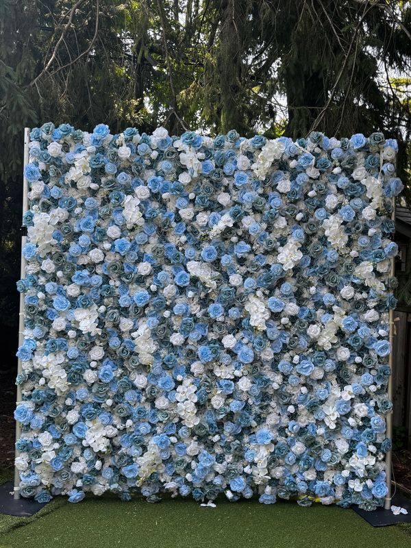 Blue floral wall