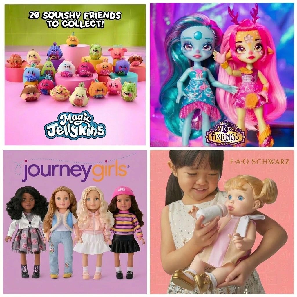 magic jellykins plush magic mixies journey girls FAO baby doll fashion soft goods development sewing