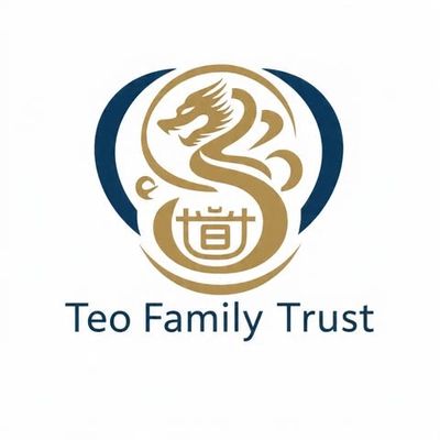 Logo of Teo Family Trust featuring a stylized dragon and Chinese character.