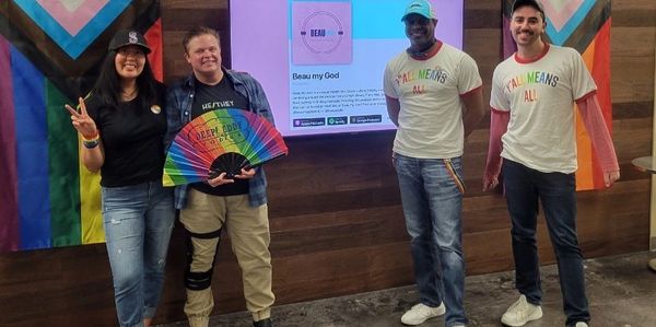 BMG at a corporate Pride Month training.