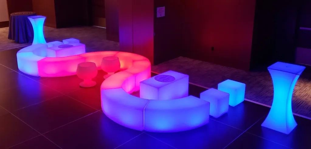 Rent LED Furniture for weddings and  Chicago Corporate events.

