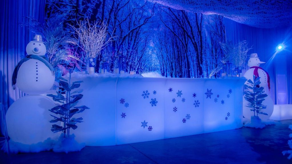 LED Portable Bar rental for holiday events.