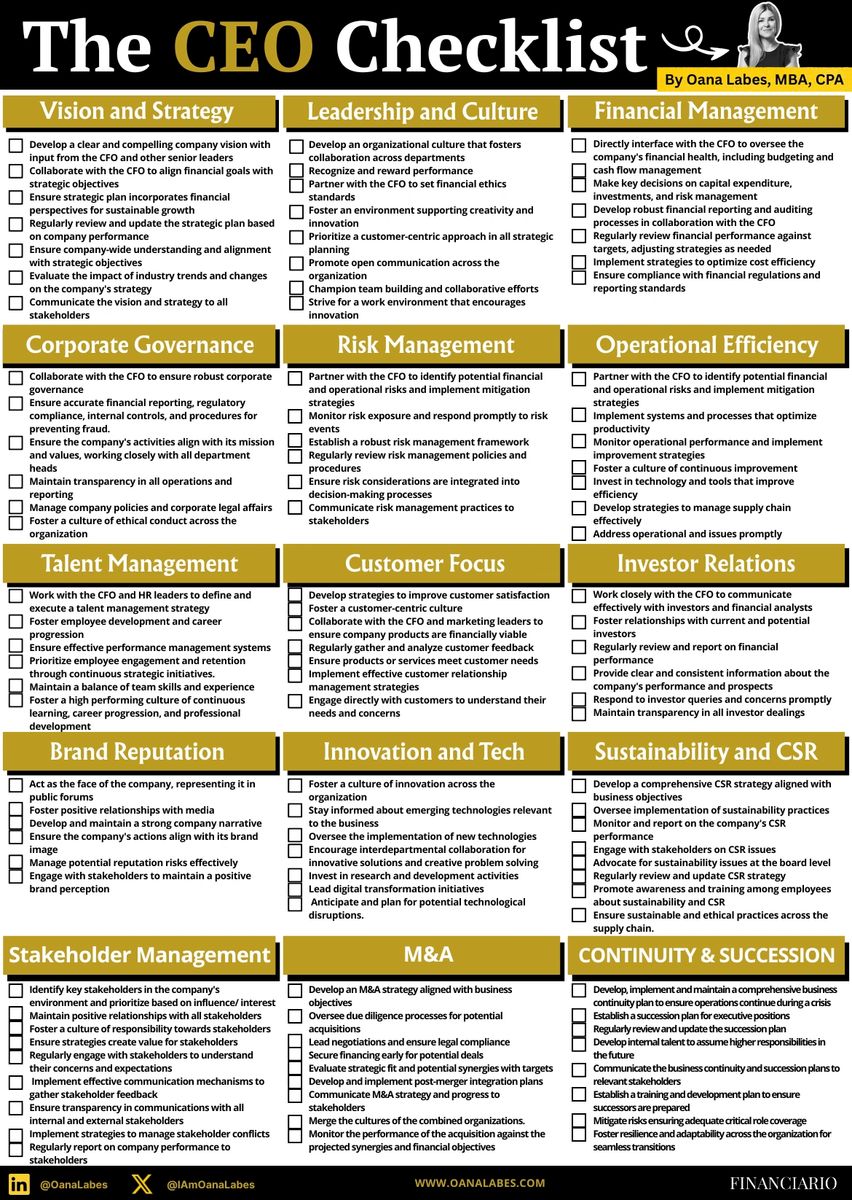 The CEO Checklist
