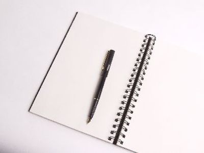 notebook and pen